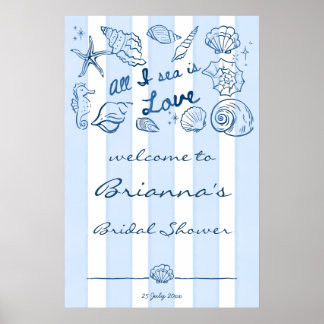 Poster Tudo o que vejo é amor conchas de casamentos bem-v