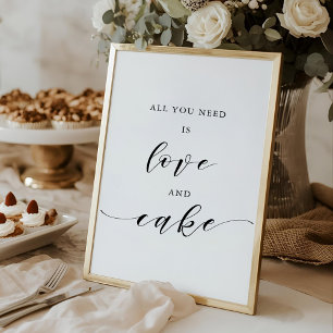 Poster Tudo o que Você Precisa é Amor e Bolo Sinal de Mes