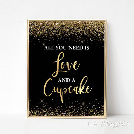 Poster Tudo o que você precisa é de amor e Cupcakes, sina
