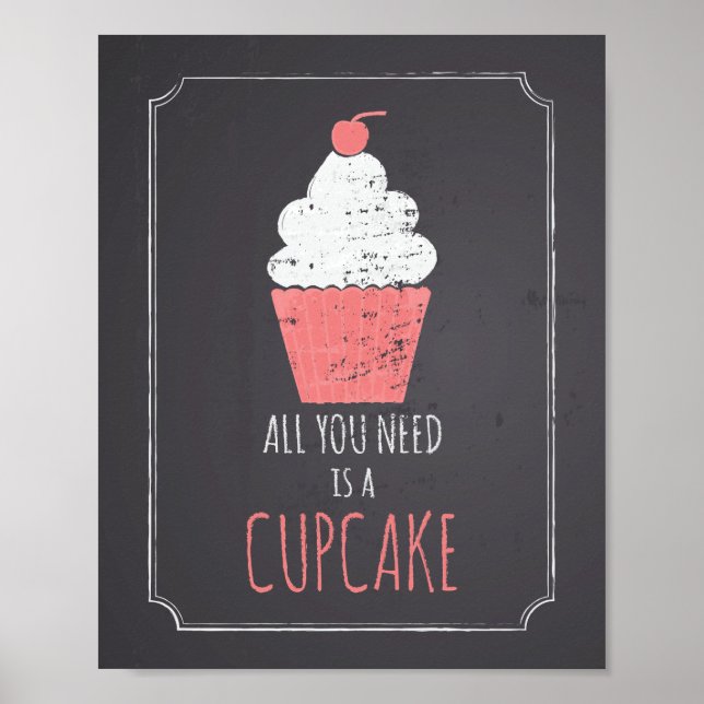 Poster Tudo o que Você Precisa é um Cupcake (Frente)