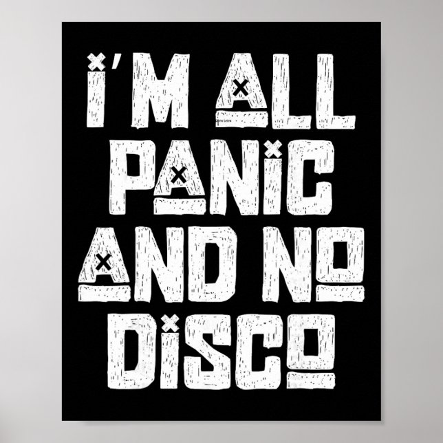 Poster Tudo Pânico Sem Disco Divertido Emo Ansiedade Saúd (Frente)