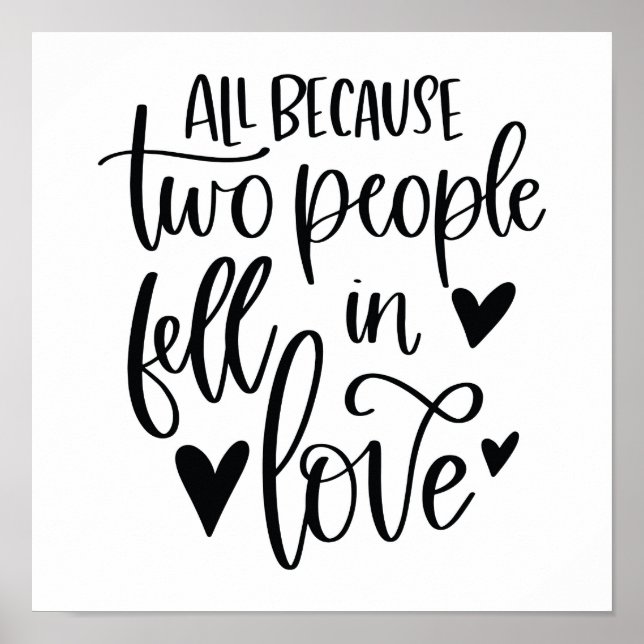 Poster Tudo Porque Duas Pessoas Apaixonaram-se (Frente)