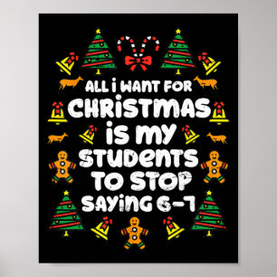 Poster Tudo Que Eu Quero Para O Natal É Que Meus Alunos P