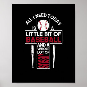 Poster Tudo que preciso é Baseball Jesus Christian