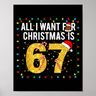 Poster Tudo Que Quero No Natal É 67 Camiseta Divertida