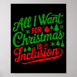 Poster Tudo Que Quero No Natal É Inclusão Professor(a) Ge