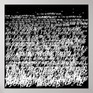 Poster Tudo Que Tenho São Pensamentos Negativos