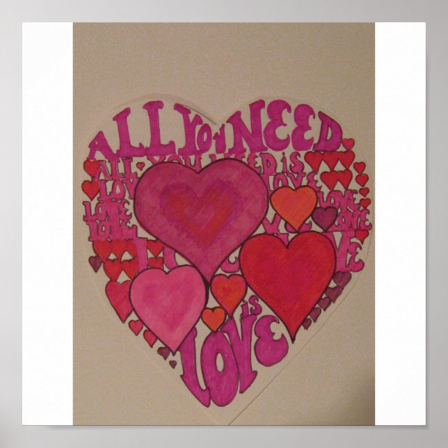 Poster Tudo que você precisa é amor! (Frente)