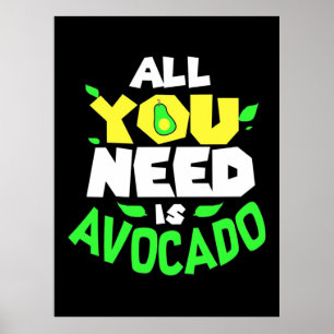 Poster Tudo Que Você Precisa É Avocado