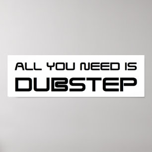 POSTER TUDO QUE VOCÊ PRECISA É DUBSTEP WOB WOB WHOMP