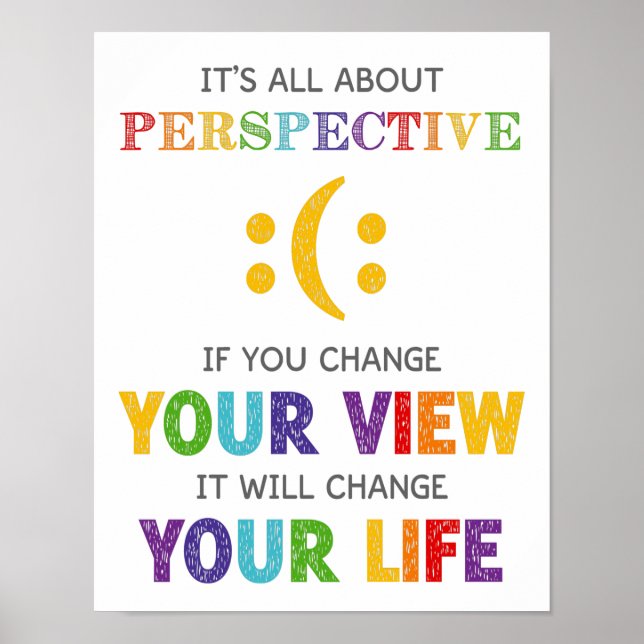 Poster Tudo Sobre a Perspective Classroom Motivational Po (Frente)