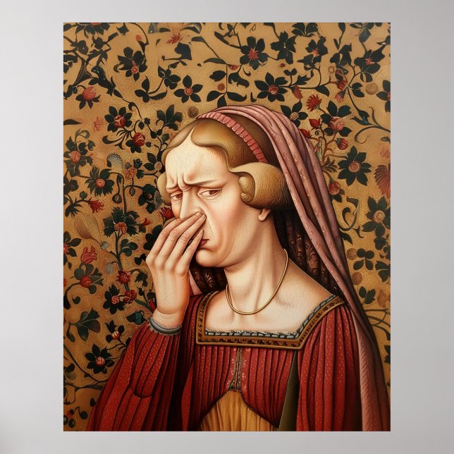 Poster Tudor Queen Funny Bathroom (Frente)