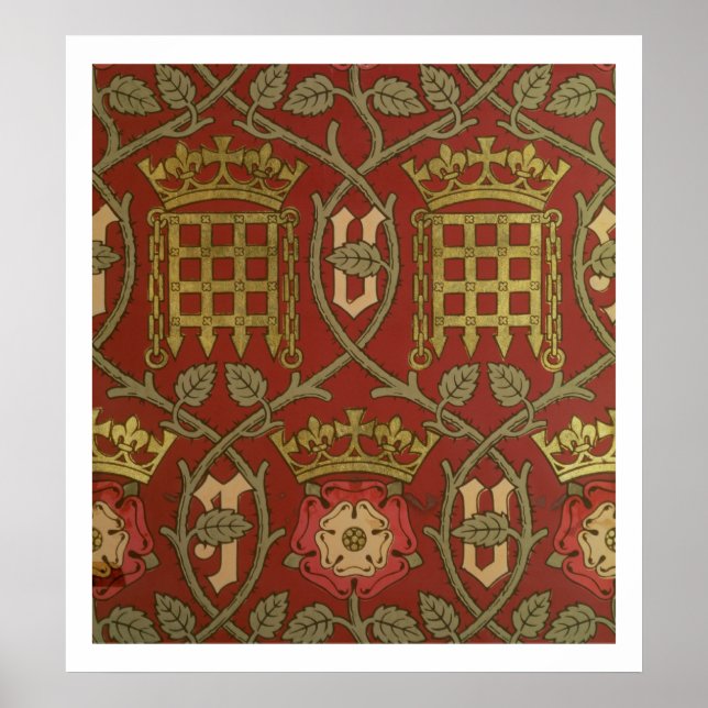 Poster 'Tudor Rosa', papel de parede de reprodução projet (Frente)