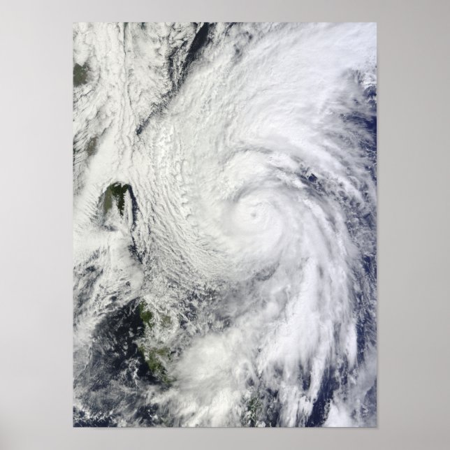 Pôster Tufão Chaba no mar das Filipinas (Frente)