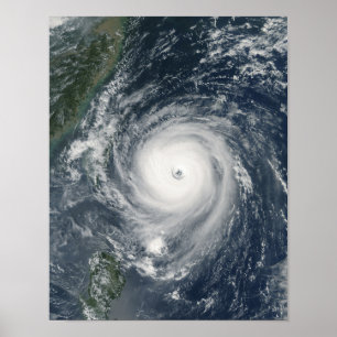 Pôster Tufão Longwang que aproxima Formosa