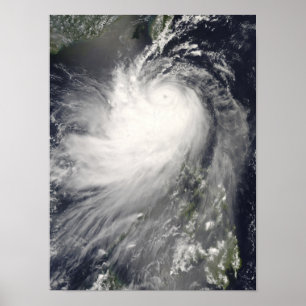 Pôster Tufão Nuri sobre as ilhas filipinos