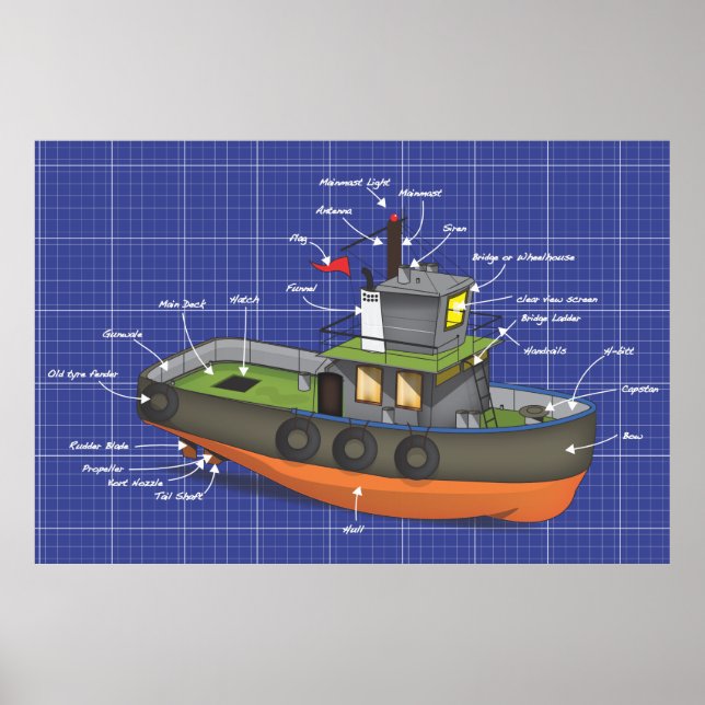 Poster Tug Boat (Frente)