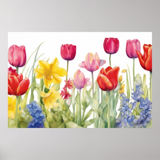 Poster Tulip blossom painting (Frente)