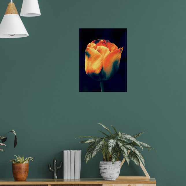 Poster Tulipa Laranja e Verde (Sala de Estar 1)