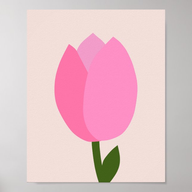 Poster Tulipa Rosa (Frente)