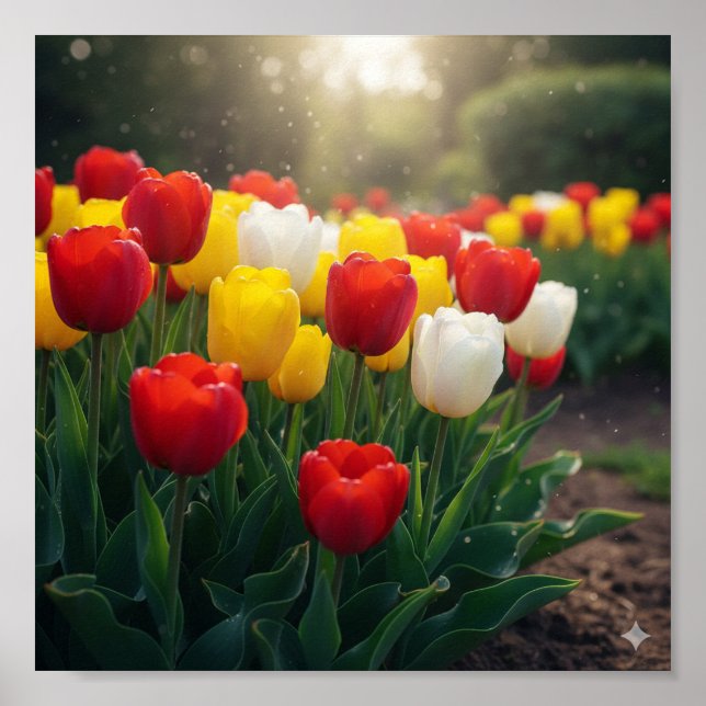 Poster Tulipas de primavera (Frente)