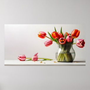 Poster Tulipas de primavera para Dia de os namorados