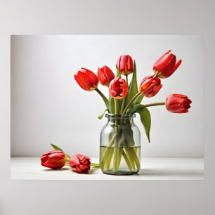 Poster Tulipas de primavera para Dia de os namorados