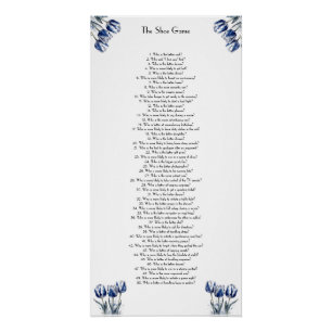 Pôster Tulipas em Azul Delft personalizável