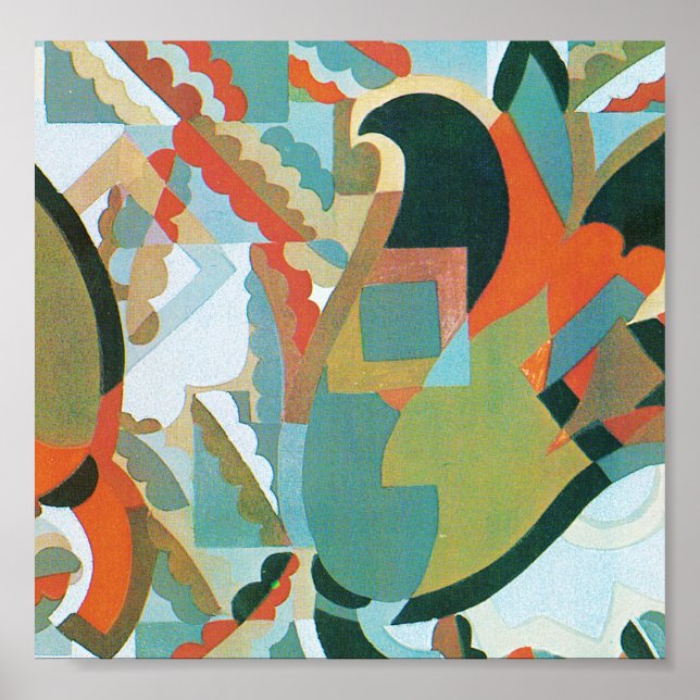 Pôster Tulipas no Abstrato (Frente)