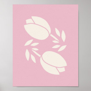 Poster Tulipas Rosa