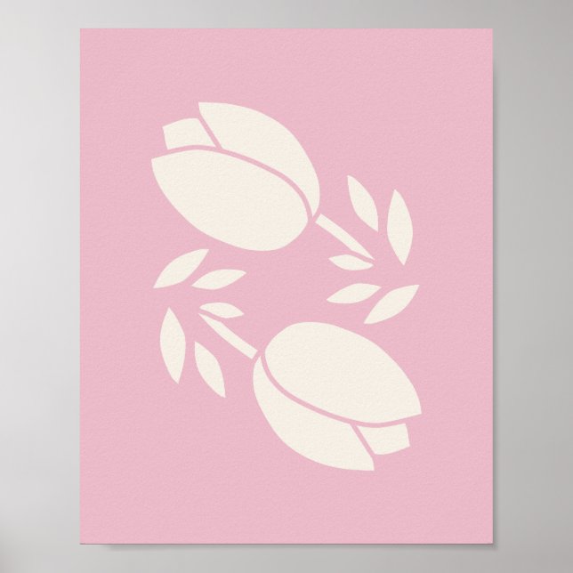 Poster Tulipas Rosa (Frente)