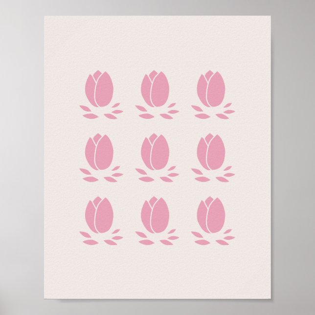Poster Tulipas Rosa (Frente)