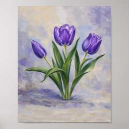 Poster Tulipas Roxas