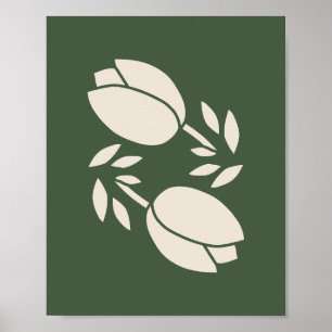 Poster Tulipas Verde