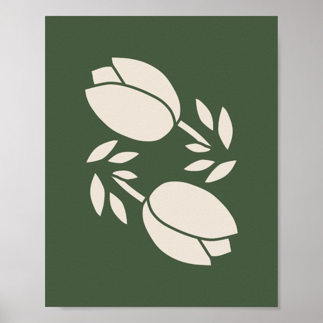 Poster Tulipas Verde (Frente)