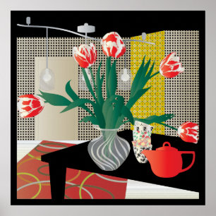 Poster Tulipas Vermelhas