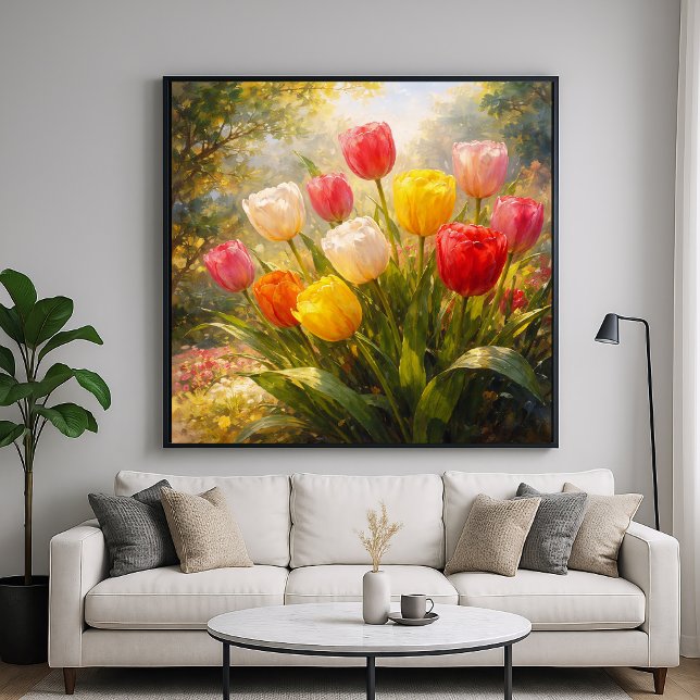 Poster Tulips Garden - Painterly Style Art (Criador carregado)