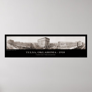 Poster Tulsa, APROVAÇÃO - fotografia panorâmico - 1910