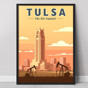 Poster Tulsa Oklahoma Antiga