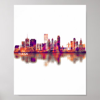 Poster Tulsa Oklahoma Skyline