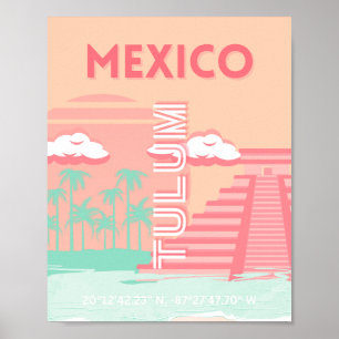 Poster Tulum, México, Viagem Art