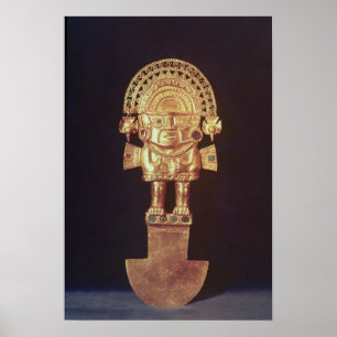 Poster Tumi ou faca cerimonial na forma de Naylamp