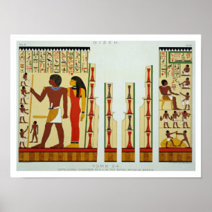 Pôster Túmulo 24, no. Sepulchral 2 da câmara, de Gizeh,