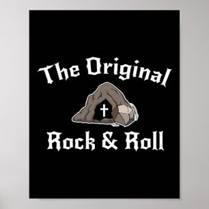 Poster Túmulo de Páscoa Divertido Rock And Roll Cristão O