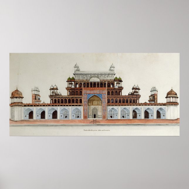 Pôster Túmulo do Imperador Akbur em Secundra (Frente)