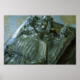 Poster Túmulo do rei John com duas figuras diminutas