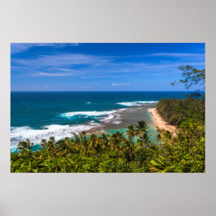Pôster Túneis Beach como visto na Trilha Kalalau