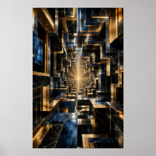 Poster Túnel de Cubo Infinito