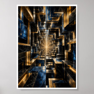 Poster Túnel de Cubo Infinito