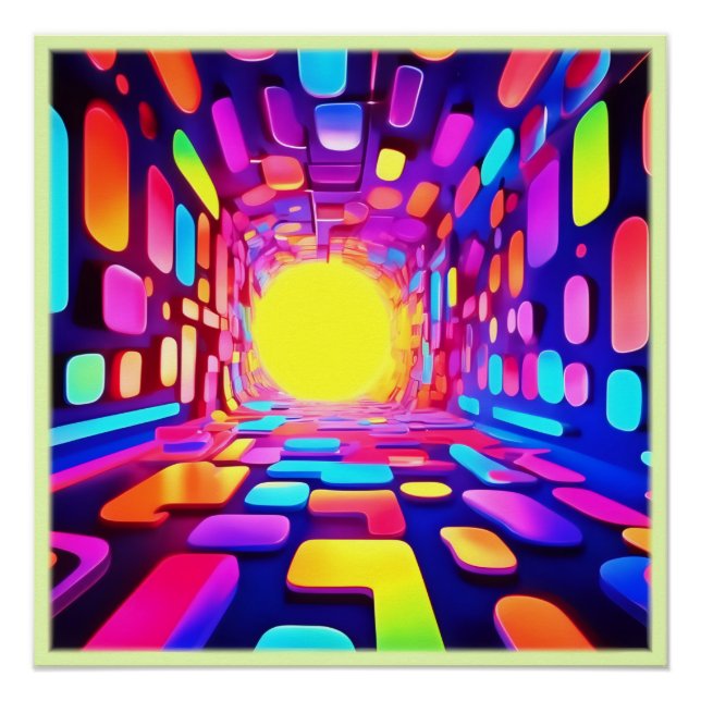 Pôster Túnel de Neon: Viagem Psicodélica (Frente)